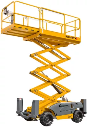 Item - Scissor lift, diesel powered, working height 10m, big wheels