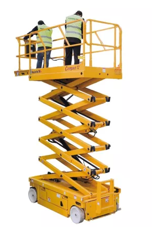 Item - Scissor lift, eletric, working height 12m,small wheels