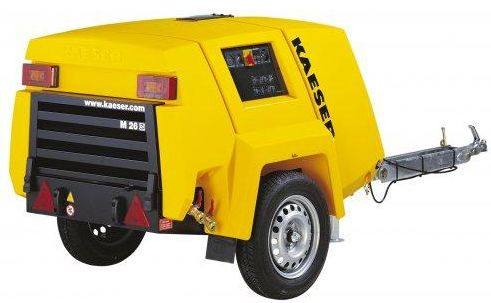 Petrol-powered mobile compressor efficiency 2 m³/min