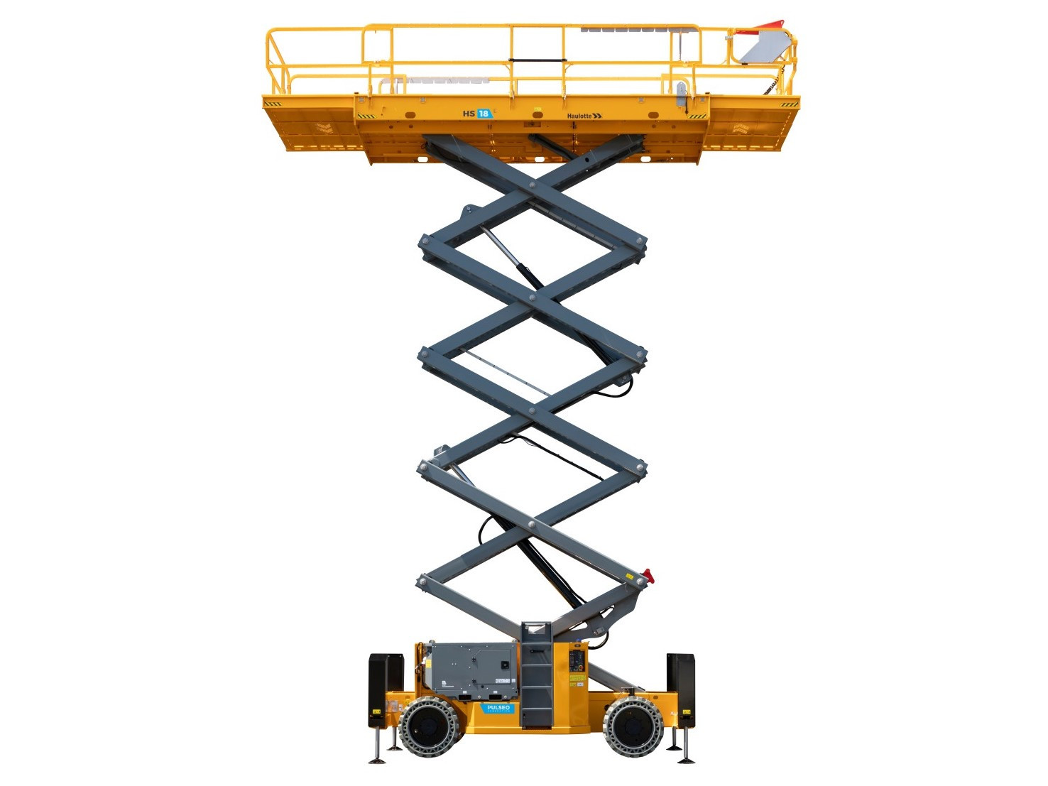 Scissor lift, eletric, working height 18m, big wheels